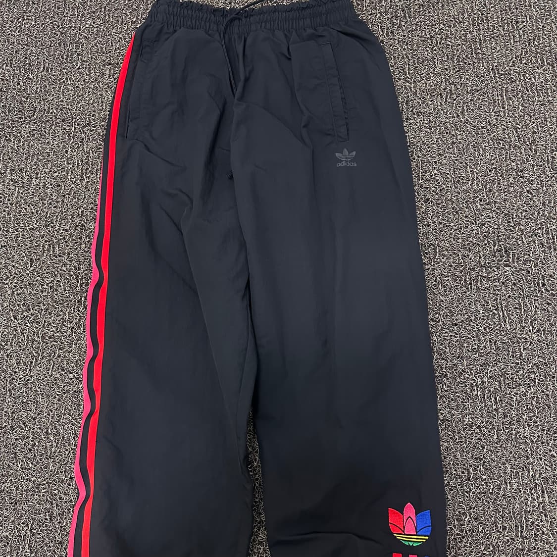 아디다스 나일론 우븐 바스락 운동복 트레이닝복 바지 블랙 S 상품이미지2