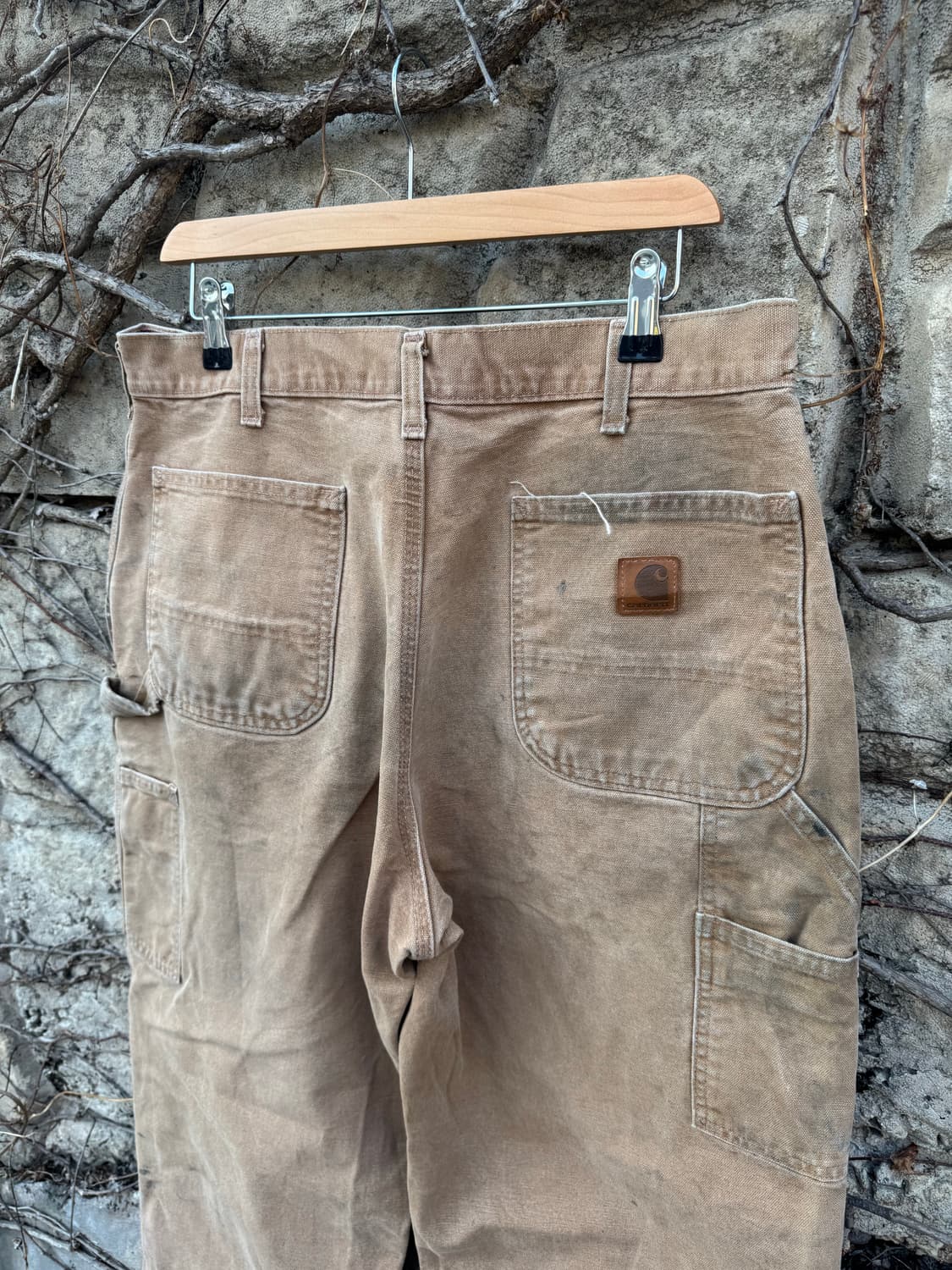 칼하트 빈티지 b11 brn 하드페이딩 카펜터 싱글니 워크 팬츠 상품이미지5