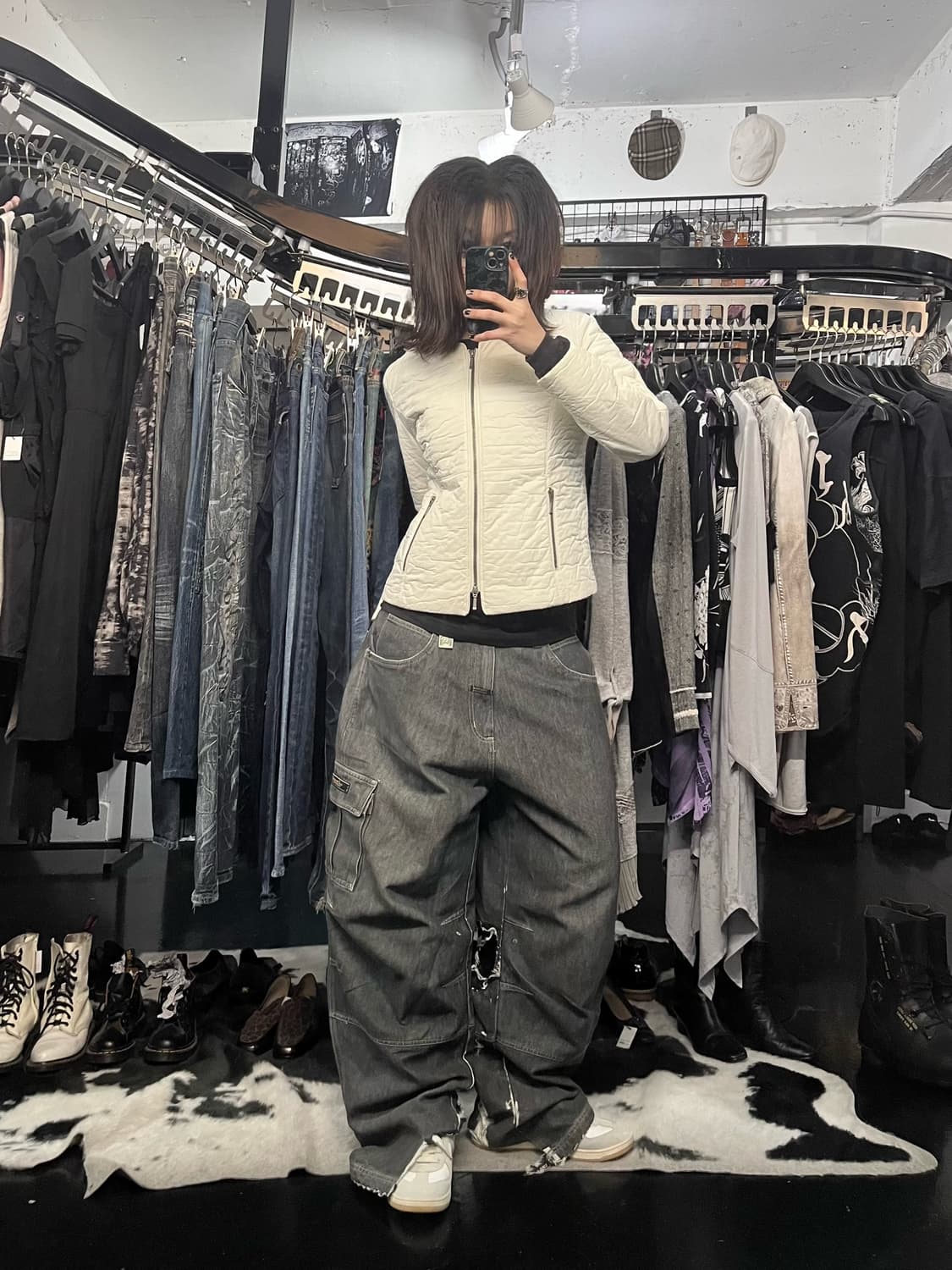 화이트 투웨이 경량 패딩 상품이미지1