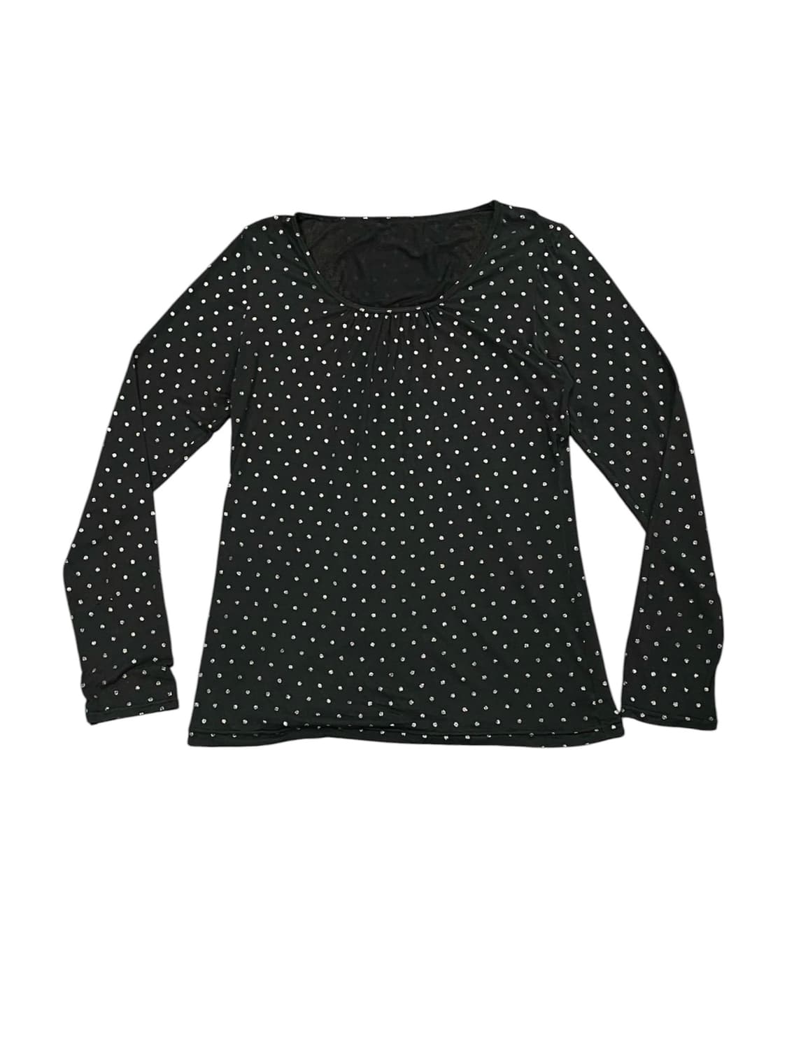 Japanese vtg 글리터 도트 롱슬리브 상품이미지1