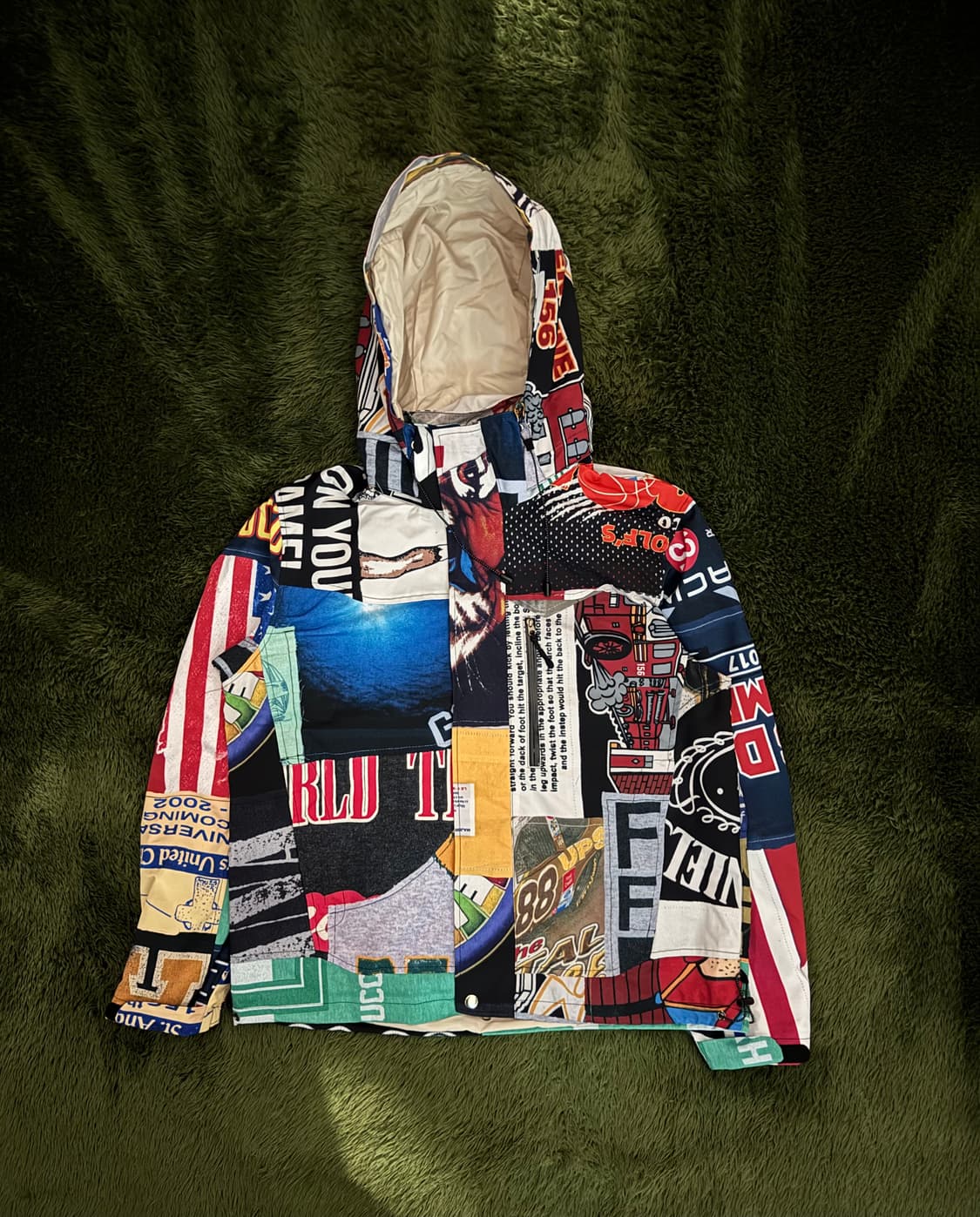 JOEGUSH 조거쉬 빈티지 티셔츠 믹스 프린트 윈드브레이커 자켓 상품이미지1