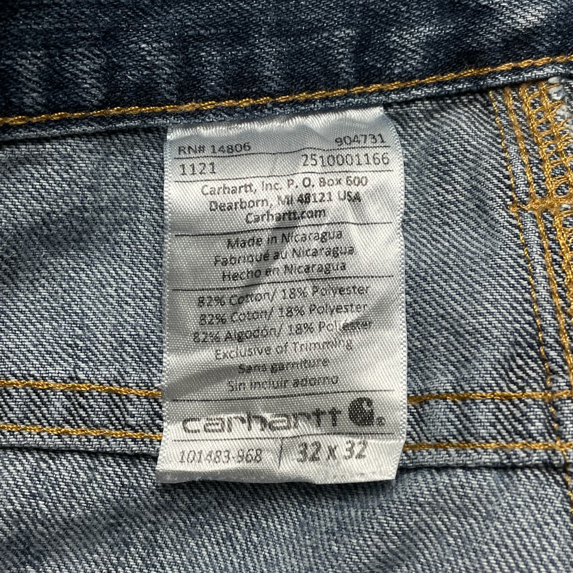 CARHARTT 칼하트 빈티지 데님 워크 팬츠 A00935 상품이미지9