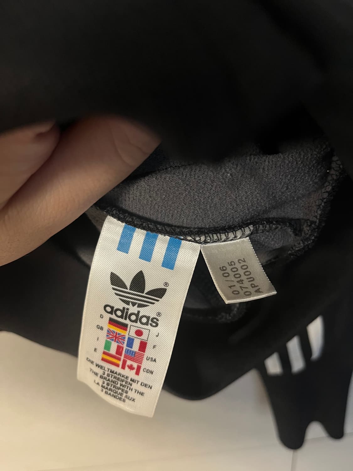 아디다스 제니깔 딱붙핏 파이어버드 져지 블랙 [XS size] 상품이미지5