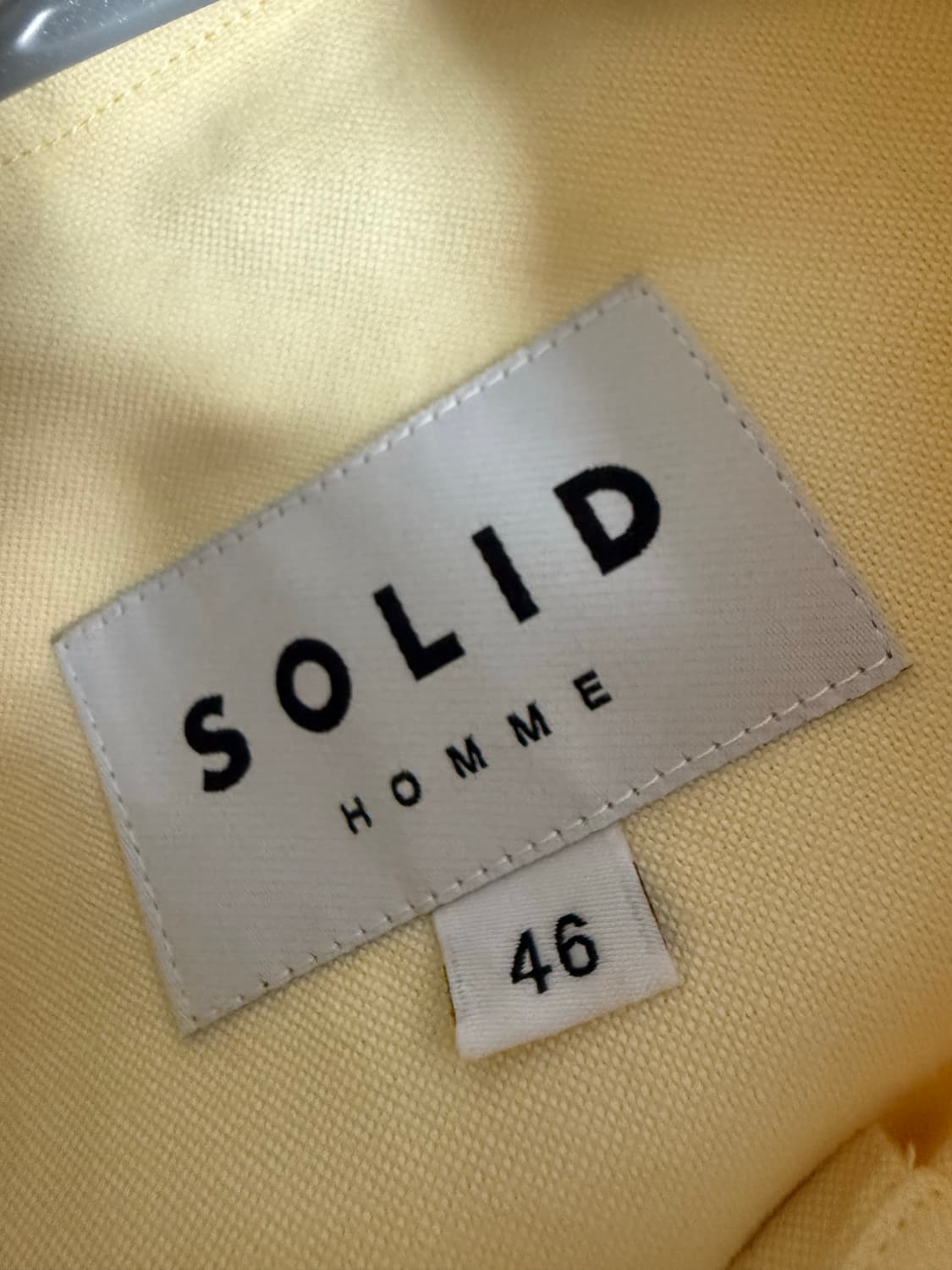 솔리드옴므 파스텔 옐로우 셔츠 상품이미지5