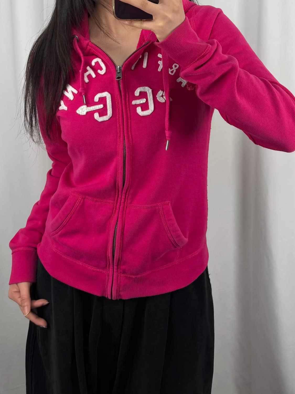 아베크롬비 핑크 후드집업 상품이미지1