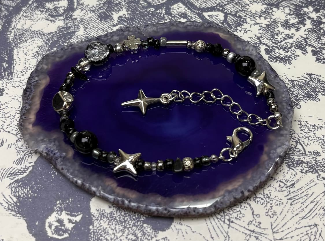 핸드메이드 비즈 팔찌 Blak Stone 036 상품이미지7