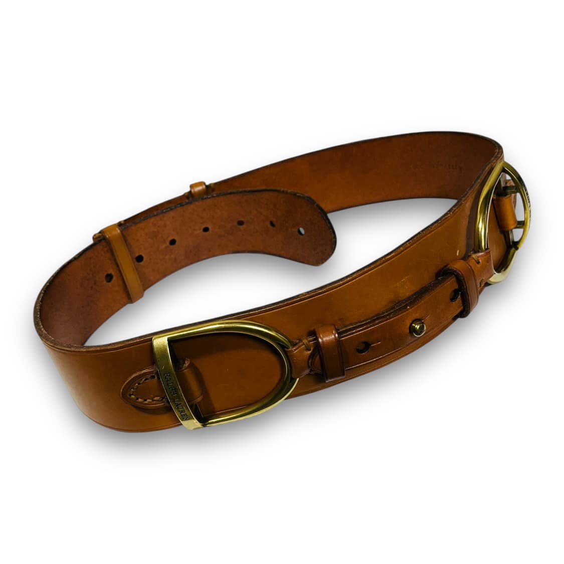 폴로 랄프로렌 아카이브 D-Ring 웨스턴 가죽 벨트 상품이미지1