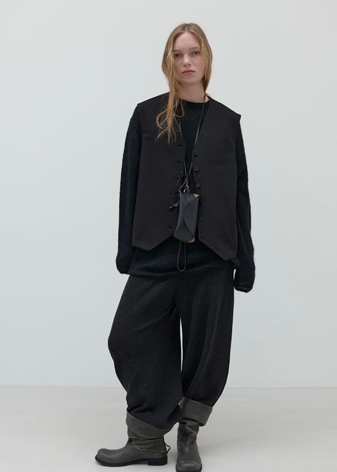 repos Over Cotton Vest Black 상품이미지2