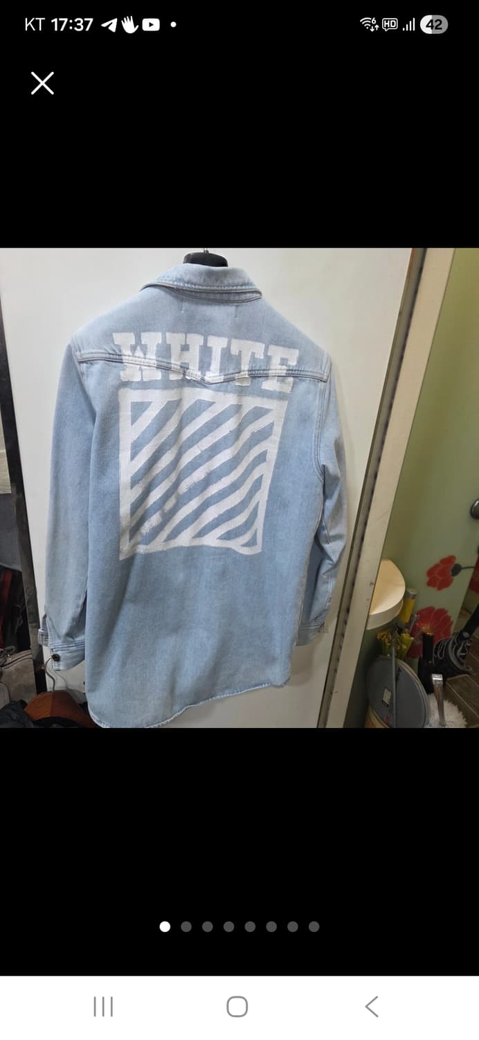 오프화이트 데님 셔츠 자켓 상품이미지1