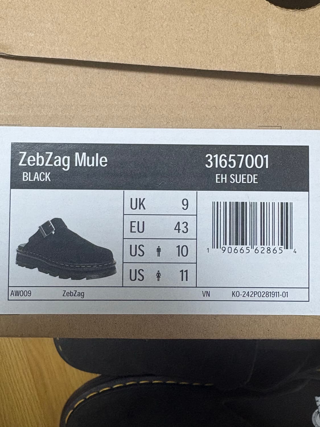 닥터마틴 제브젝 뮬 uk 43 size 상품이미지3