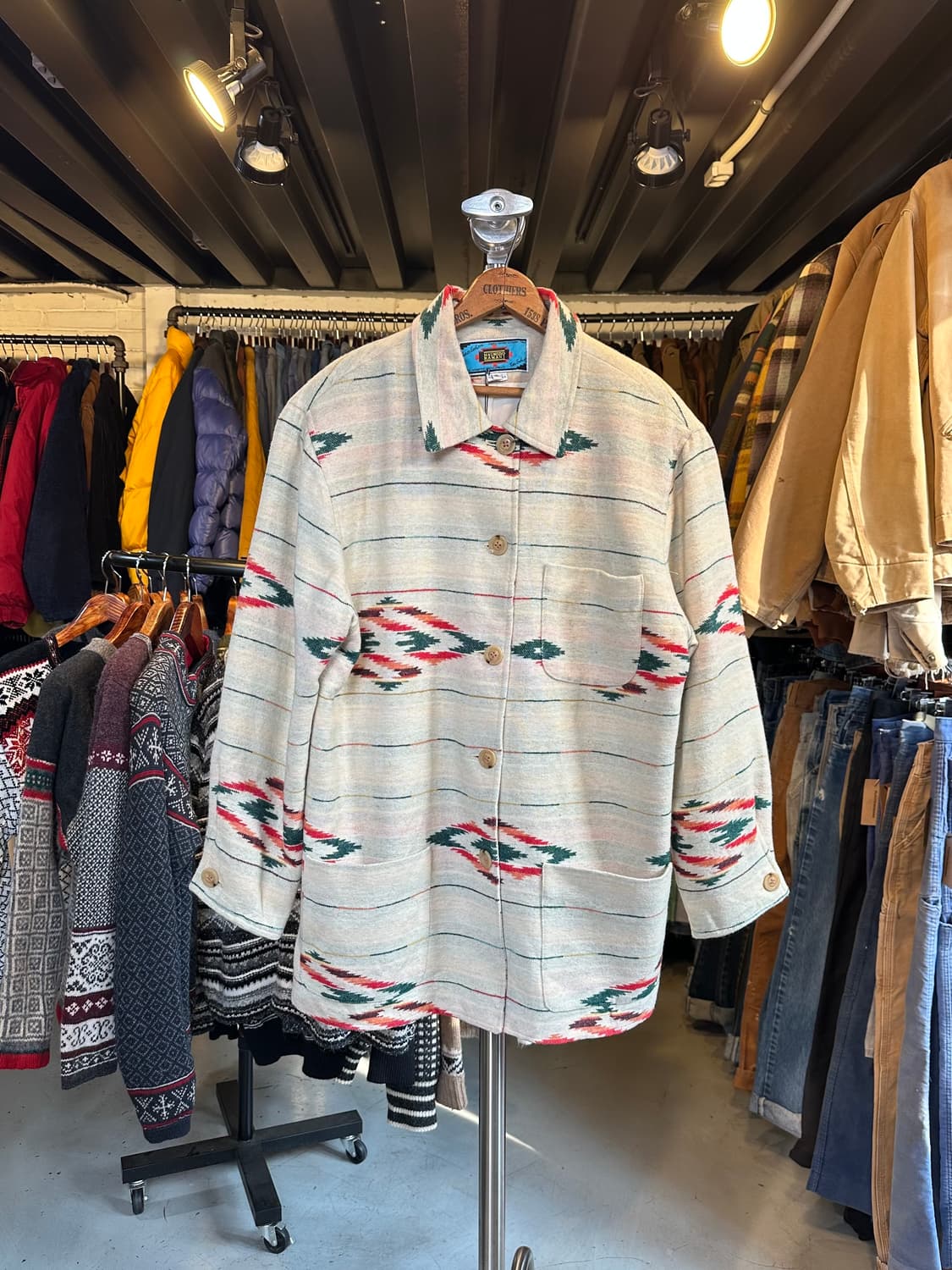 90s Maurizio Ramani 울 아즈텍 웨스턴 코트  상품이미지1