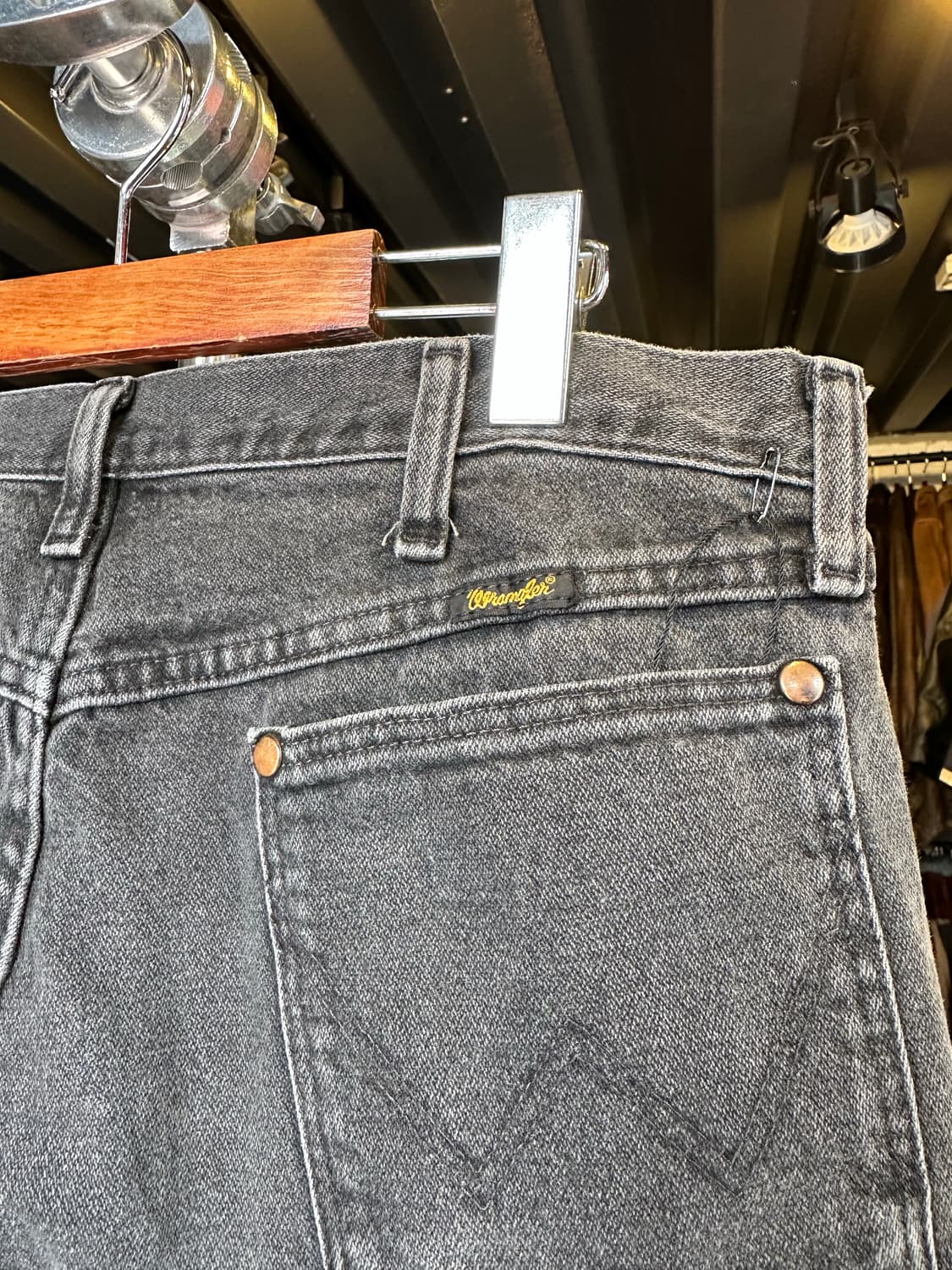 랭글러 블랙 데님 팬츠 34x32 상품이미지7