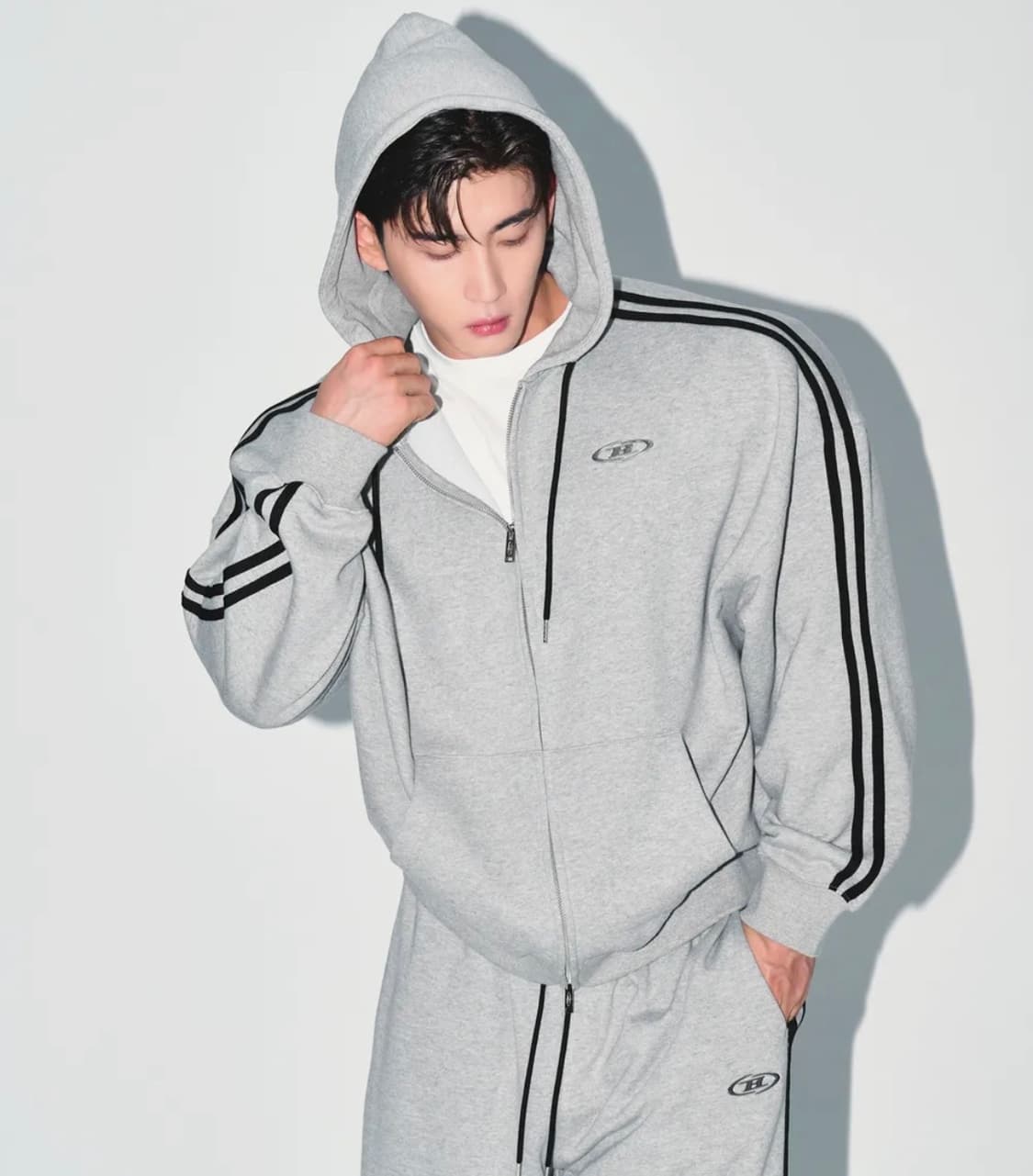 본투윈 트랙 라인 후드집업 상품이미지1