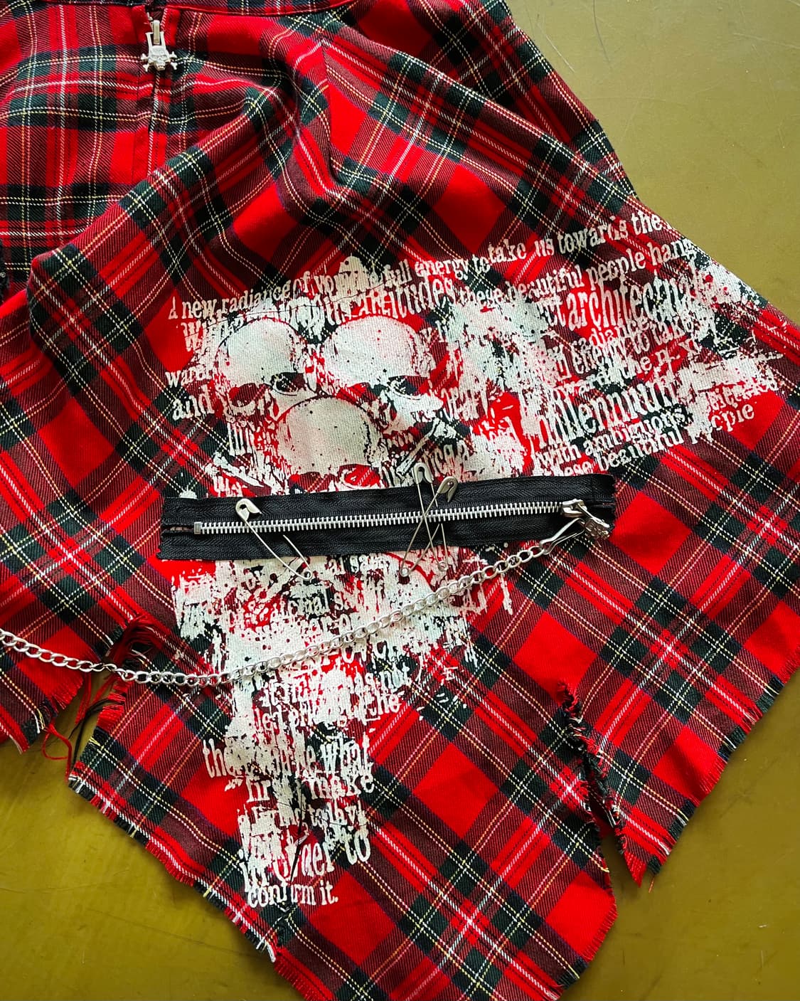 00s Mad Punks Tartan Check Chain Shirt 상품이미지6