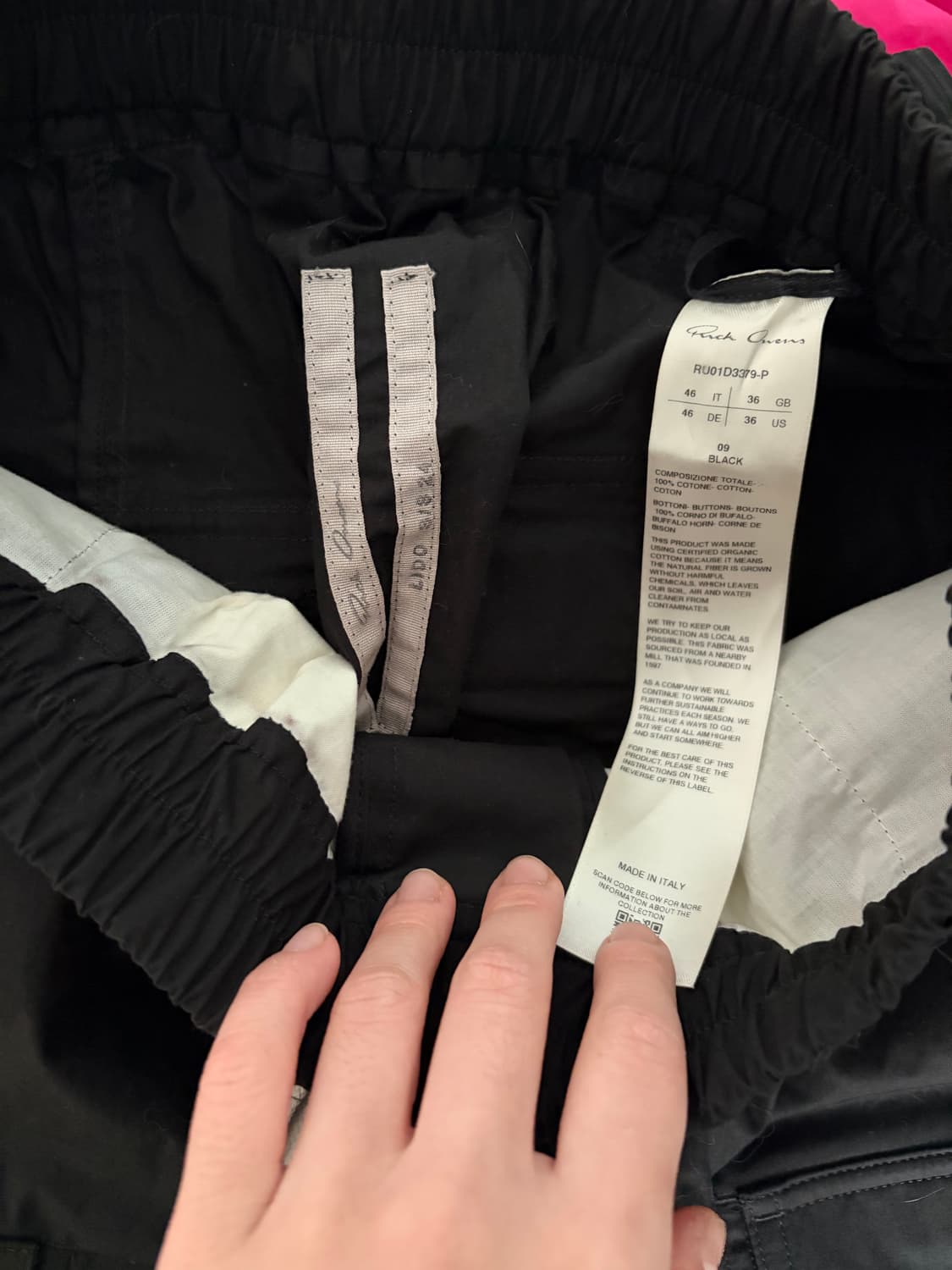 [46] 릭오웬스 24SS 드로스트링 카고 팬츠 상품이미지3