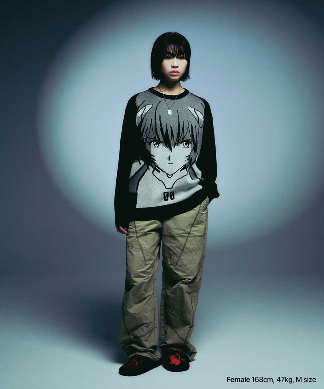 마하그리드 X 에반게리온 아야나미 레이 니트 상품이미지1