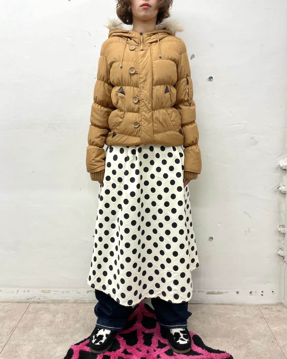 Beige Shirring Big Hoodie Padded 상품이미지5