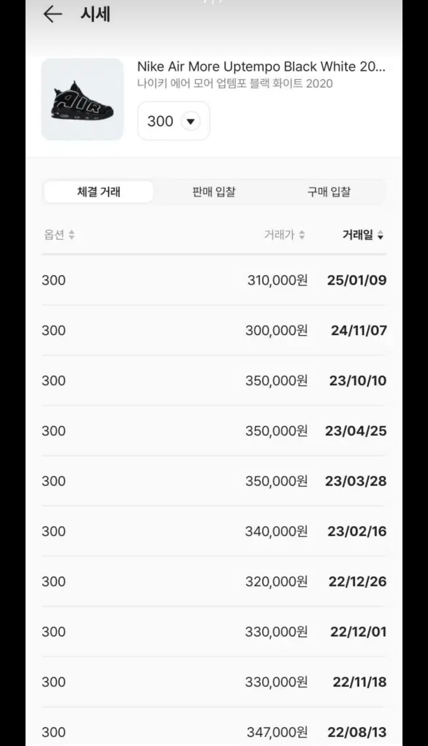 나이키 업템포 검흰 300사이즈 상품이미지6