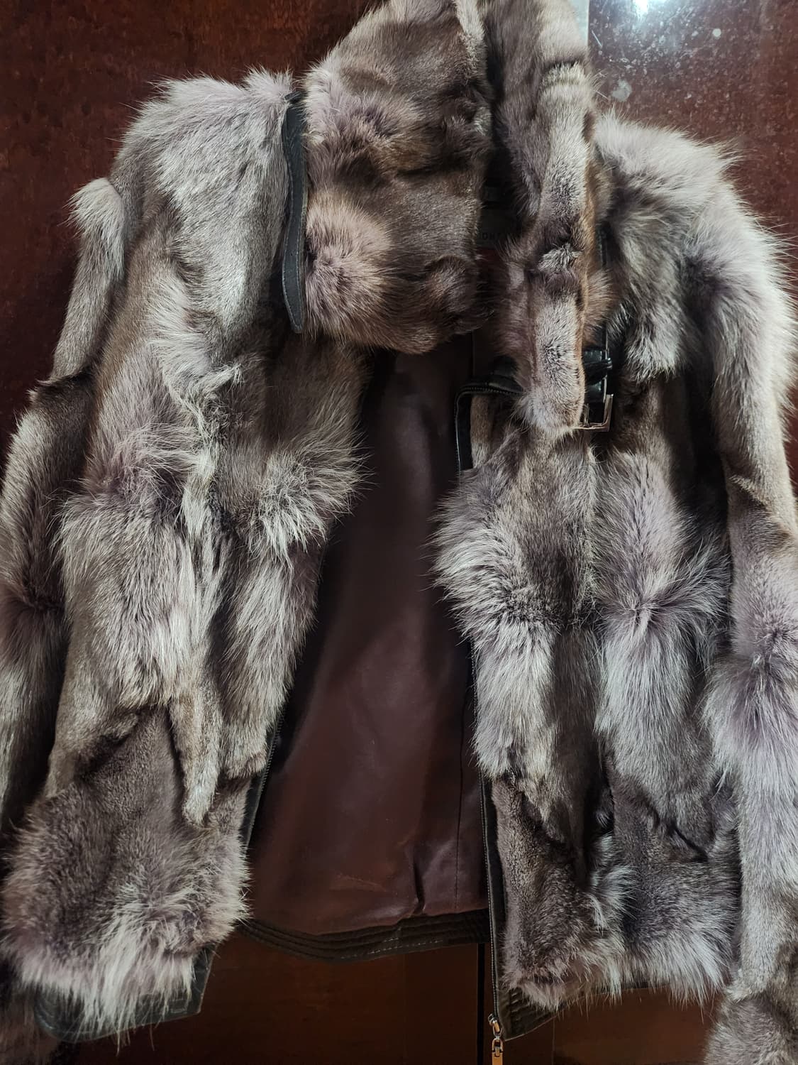 퍼플브라운 리얼 폭스퍼 자켓 상품이미지2