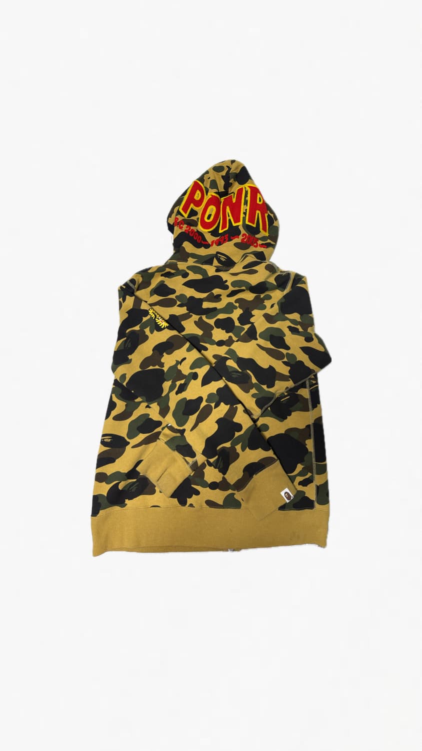 베이프 ponr 카모 황계 샤크 후드집업 상품이미지2