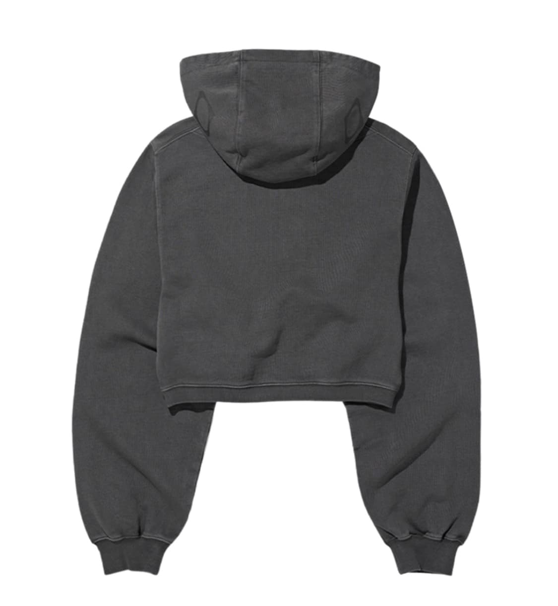 미스치프 사이드 버튼 업 크롭 후드 차콜 상품이미지2