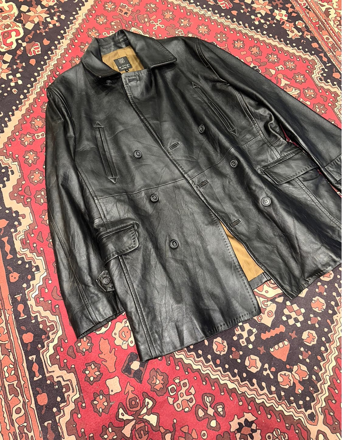 ( L ) 가죽코트 레더코트 가죽카코트 가죽롱코트 가죽자켓 상품이미지2
