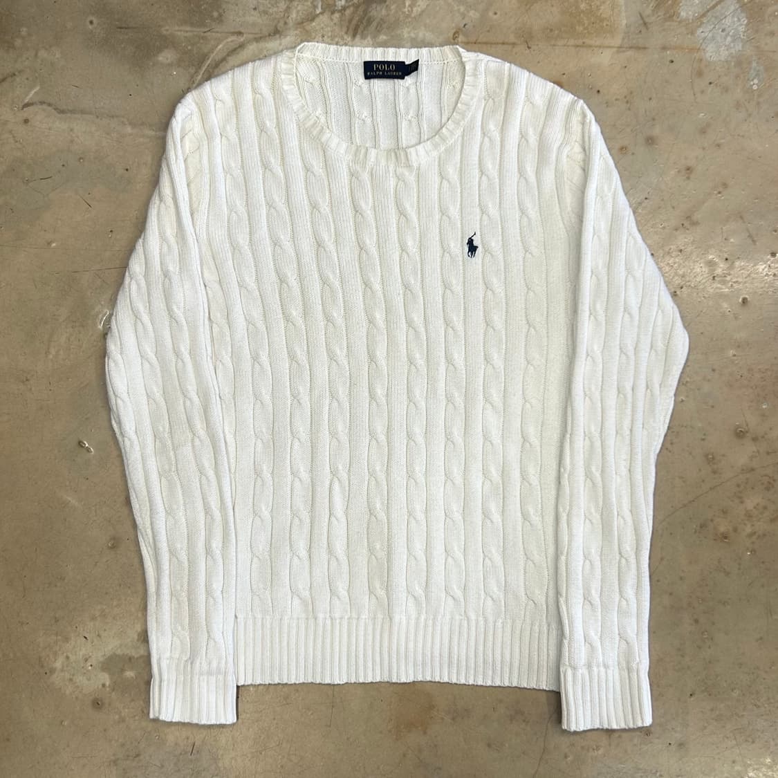 L 폴로랄프로렌 화이트 케이블 니트 상품이미지2