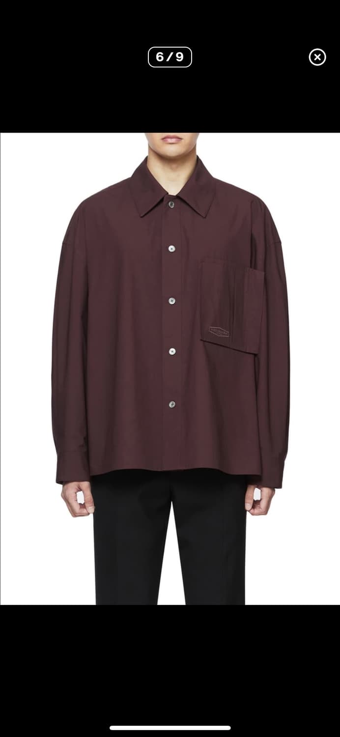 우영미 버건디 크롭셔츠 50 상품이미지6
