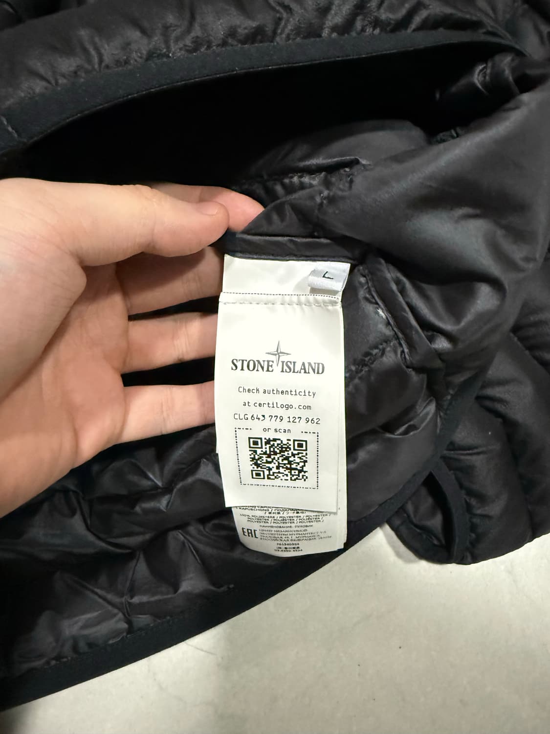 [당일출고,풀박스] 스톤아일랜드 바이오 립스탑 경량패딩 L 상품이미지5