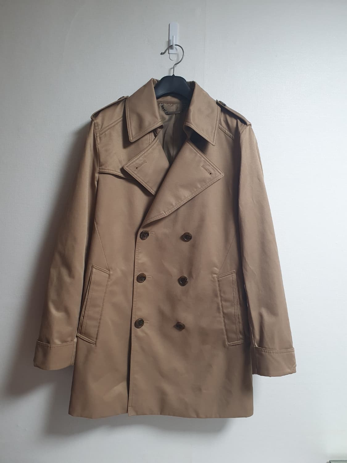 🧥🤎 지오송지오 벨티드 더블 트렌치 100 상품이미지3