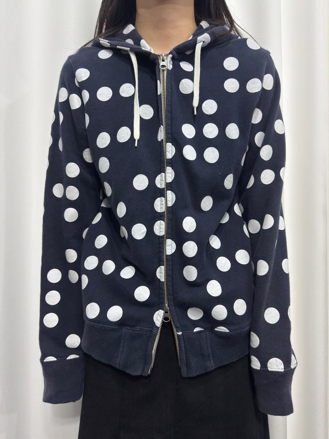 dot hood twoway zipup 상품이미지1