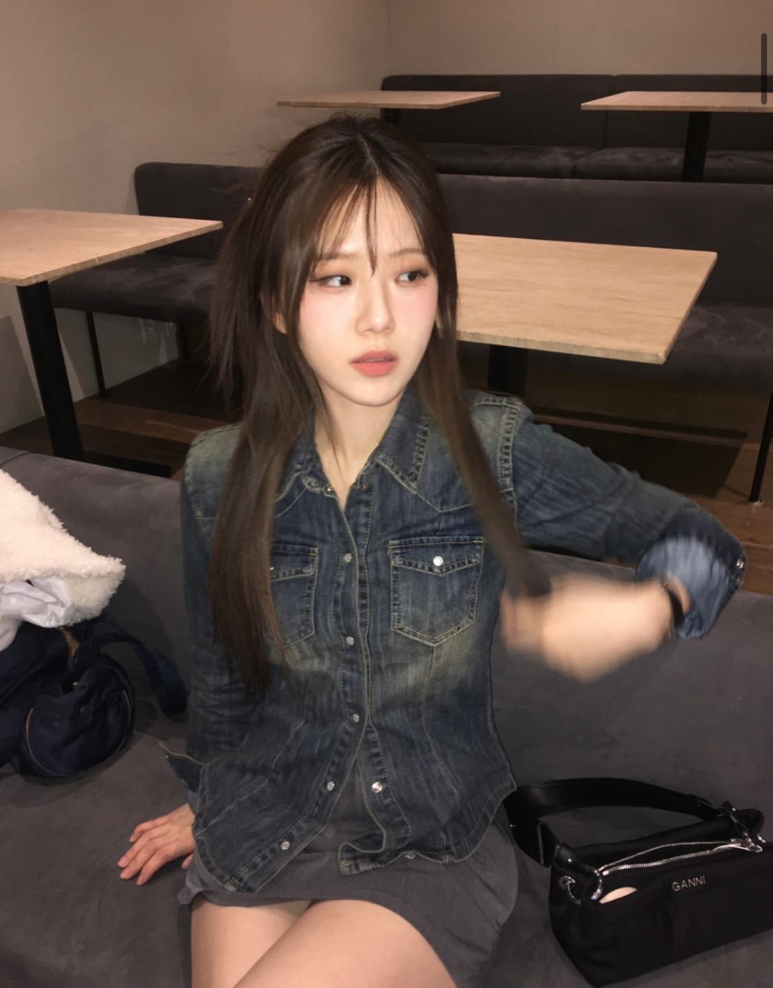 아워캐비넷 틴 데님 셔츠teen denim shirts 빈티지 데님 자켓 상품이미지1