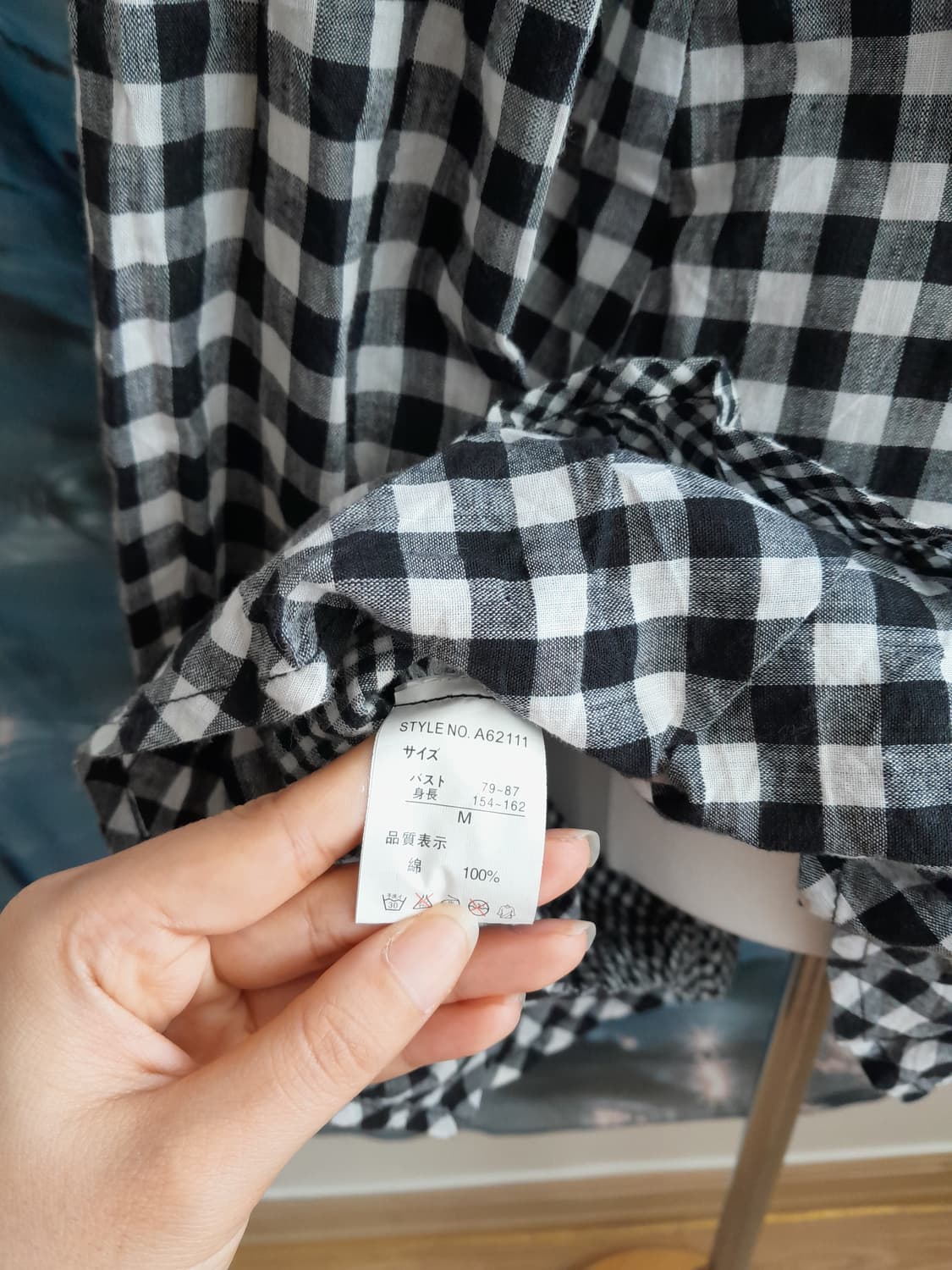 체크 프릴 셔츠 원피스 상품이미지6