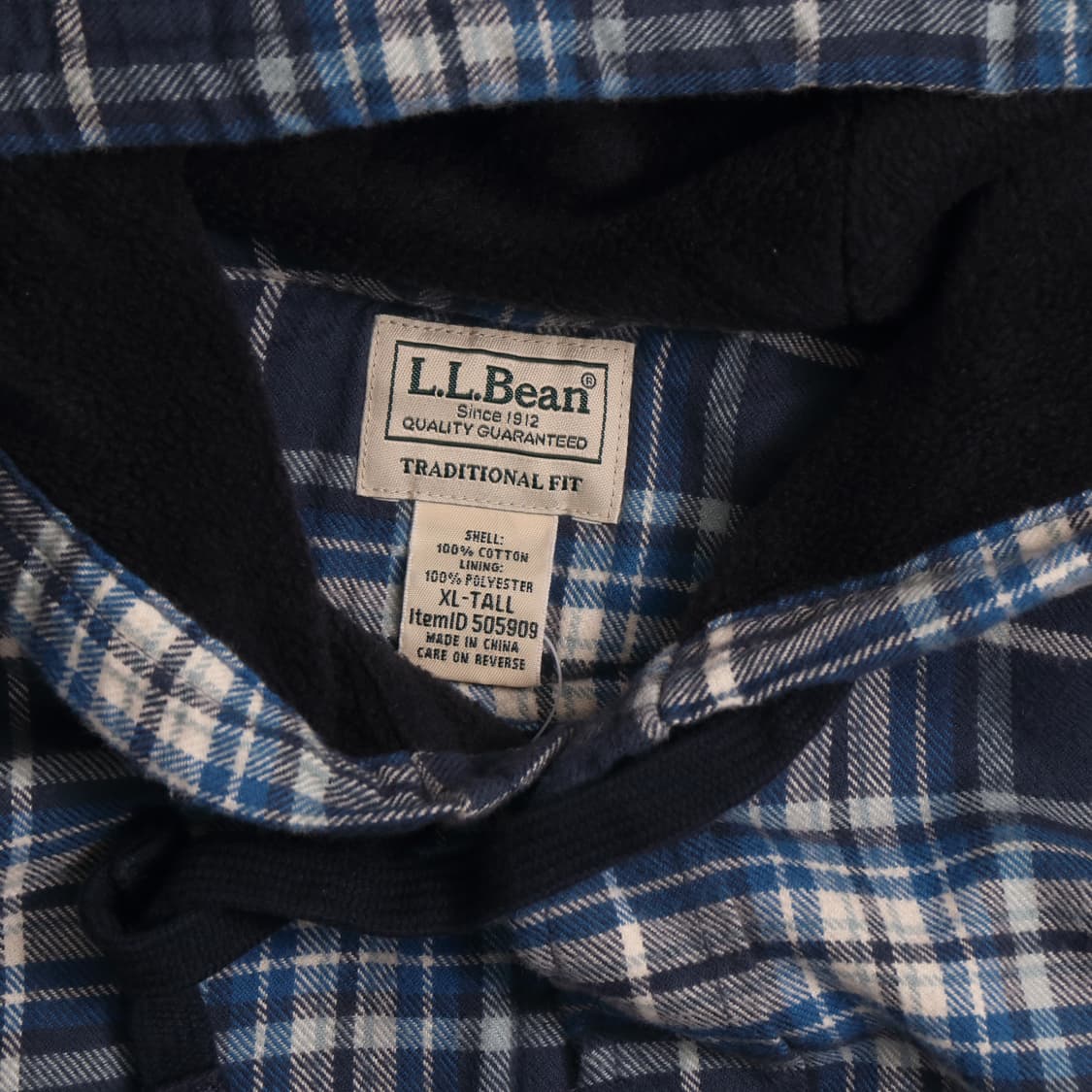 엘엘빈 플란넬 체크 후드 누빔자켓 A1563 상품이미지3