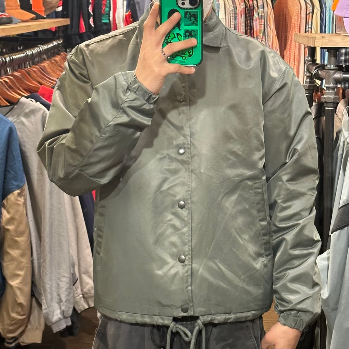 [HI] 빈티지 봄버 카키 상품이미지2