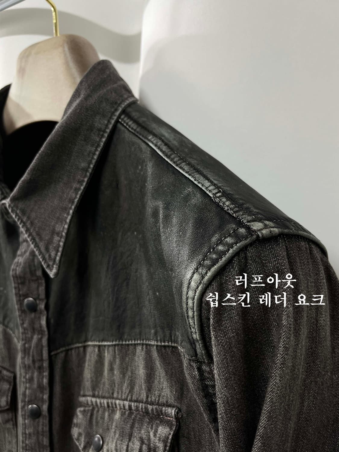 폴로 랄프로렌 쉽스킨 레더요크 콘초 사우스웨스턴 셔츠 상품이미지7