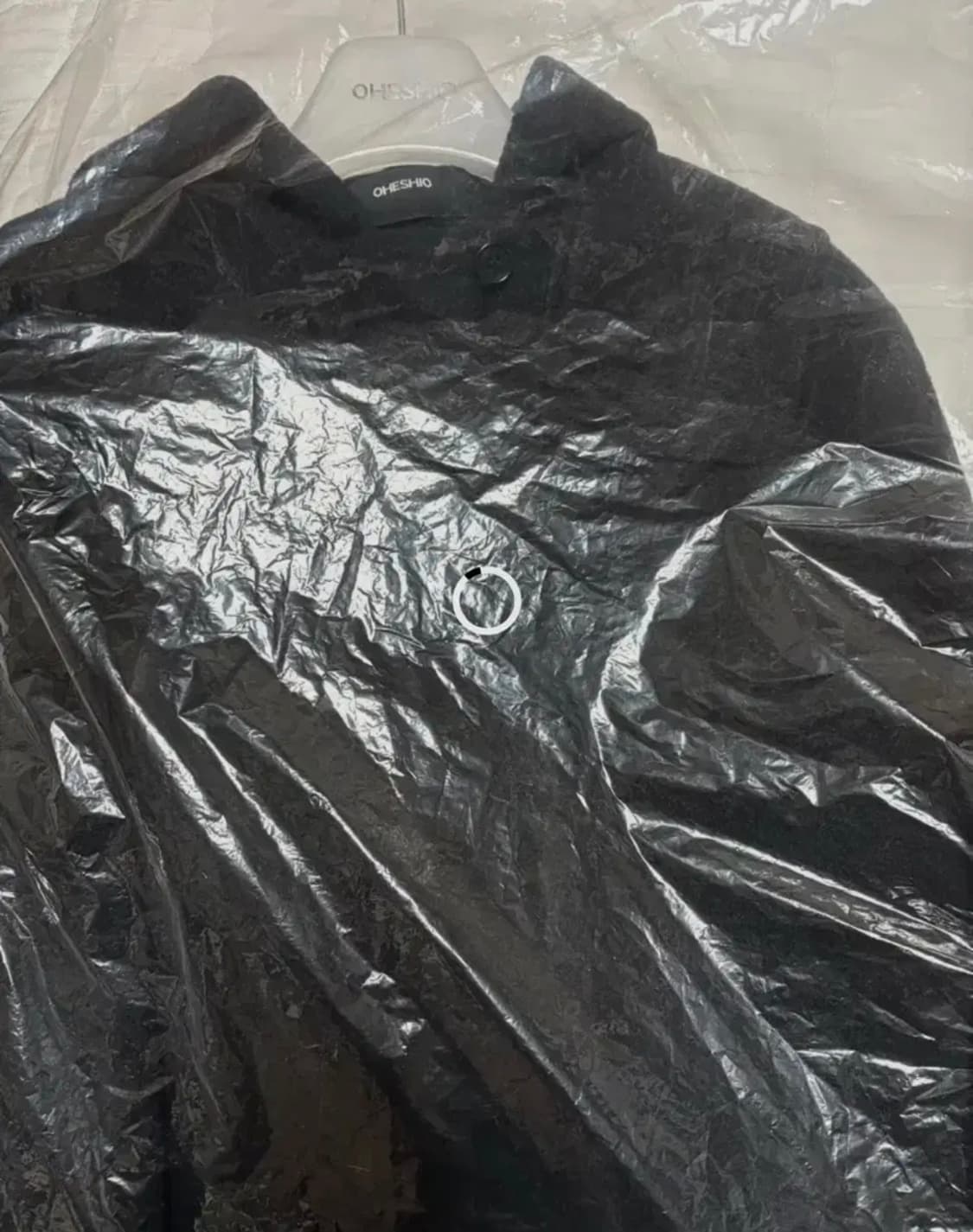 오헤시오 후디드 하프 코트 블랙 상품이미지4