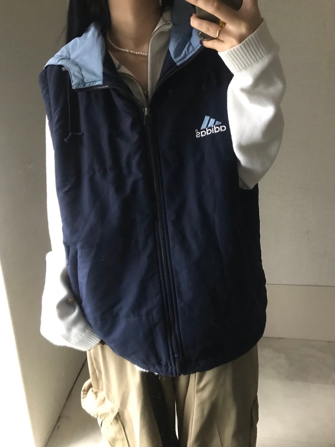 아디다스 90s 빅로고 누빔 조끼 상품이미지3