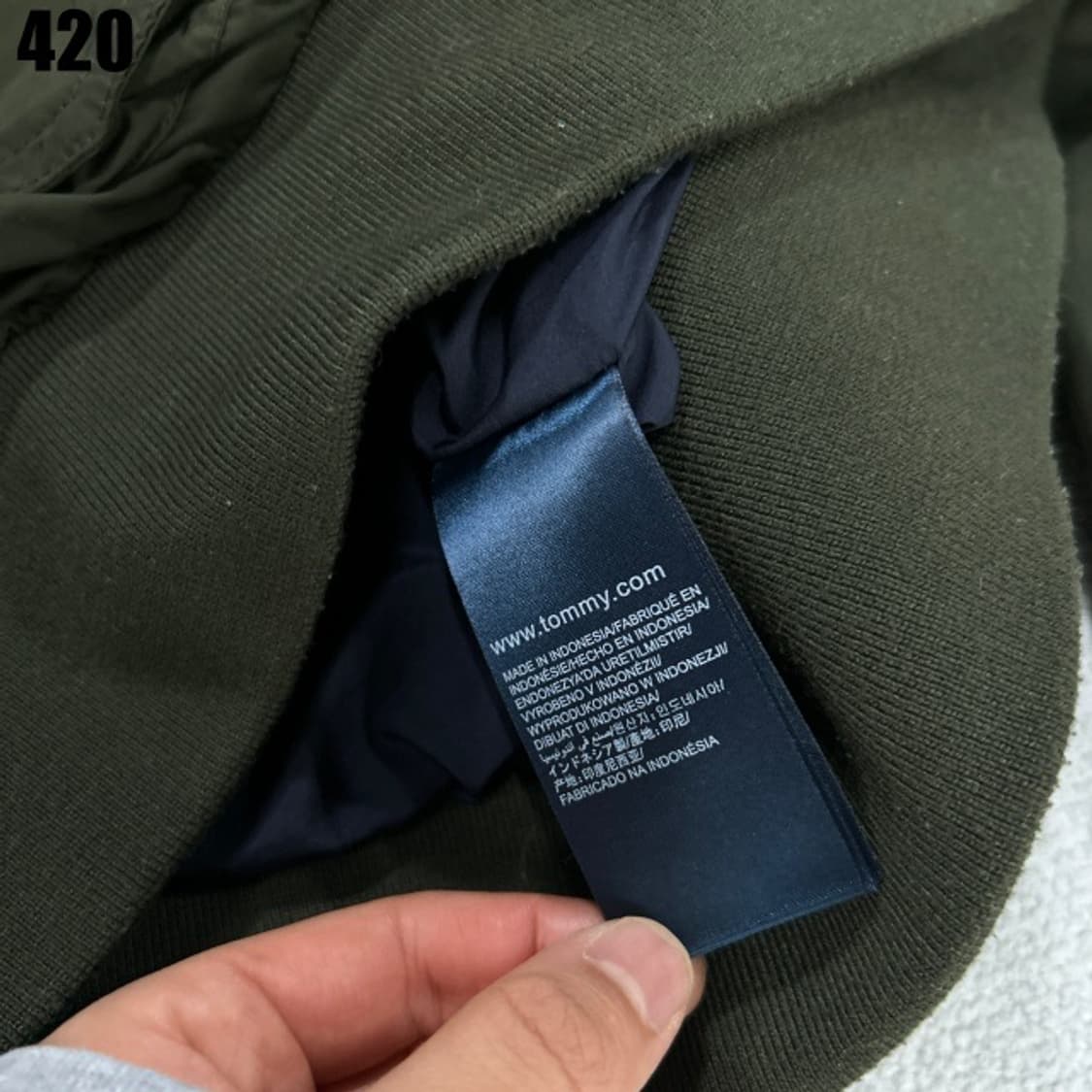 타미힐피거 카키색 봄버 자켓  상품이미지3