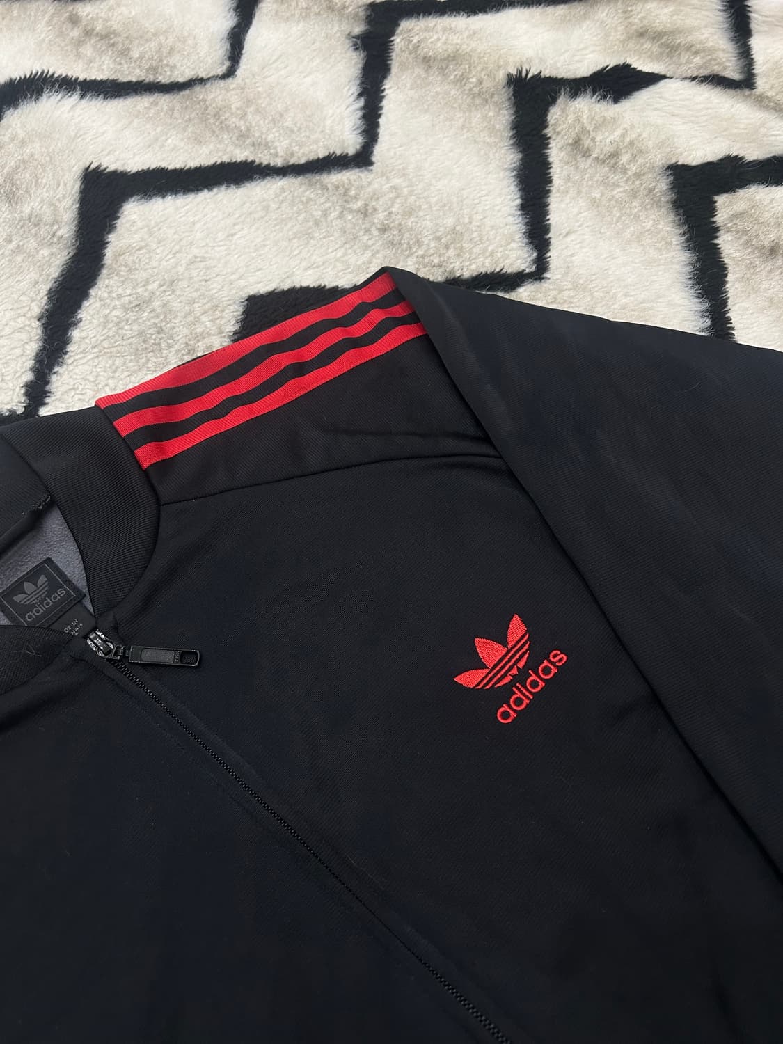 [XL]아디다스 슈퍼스타 트랙탑/블랙레드 상품이미지1