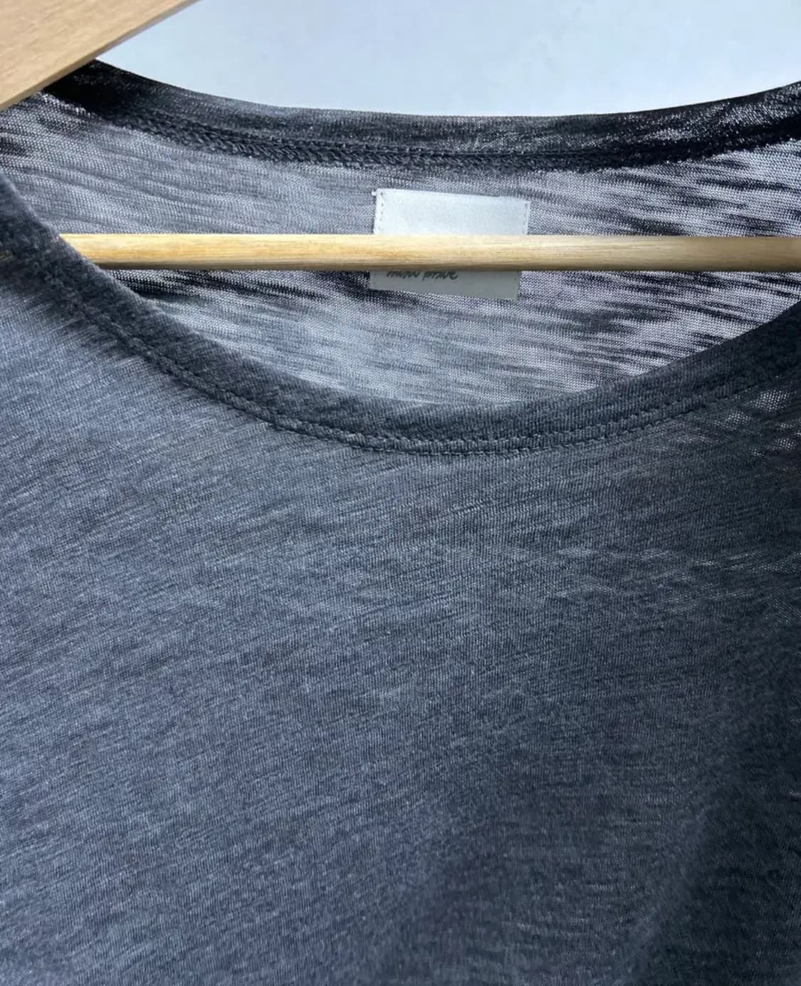 모노프리베 텍스처 롱 슬리브리스 차콜 1사이즈 상품이미지2