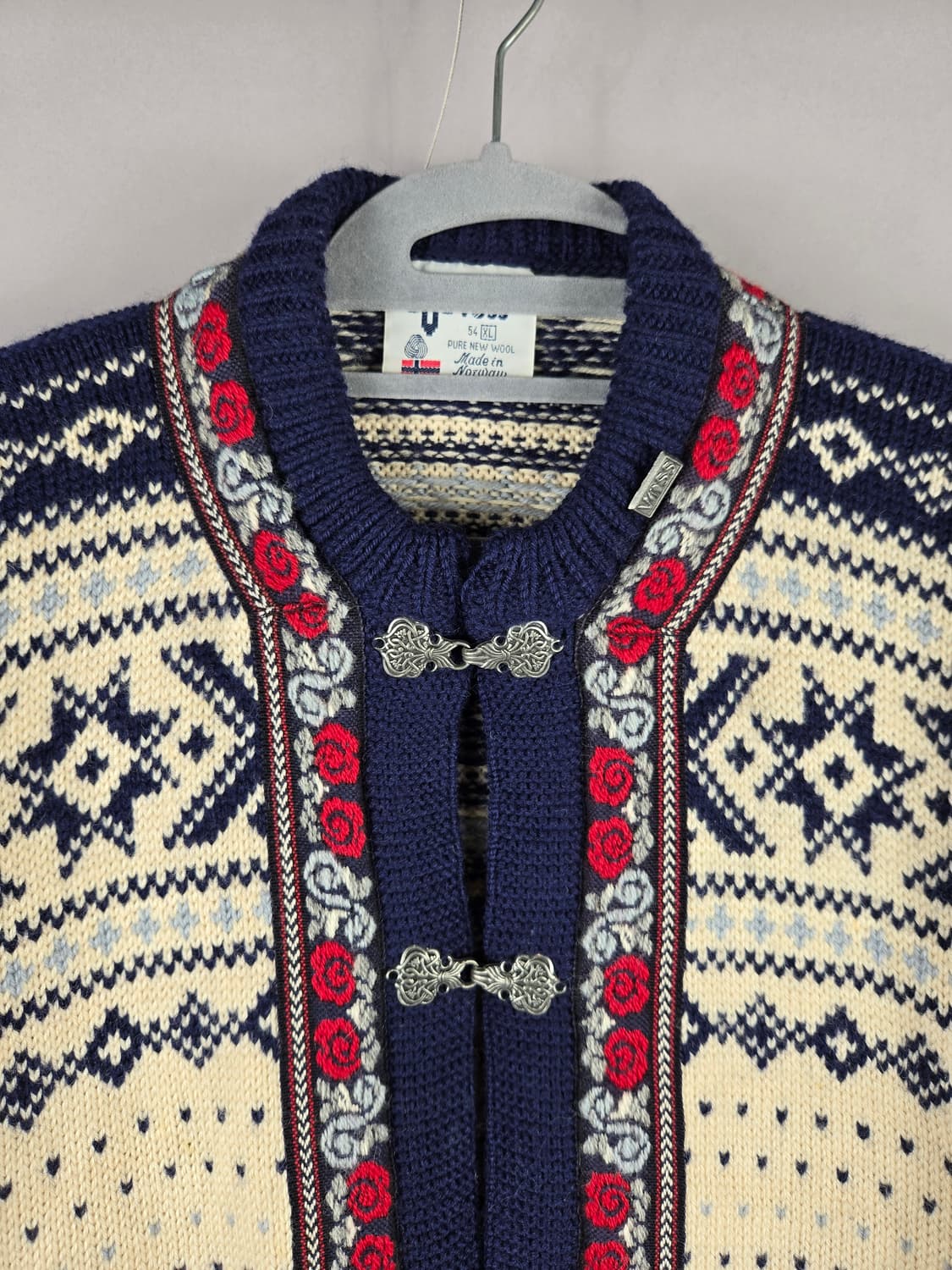 [무료배송]VOSS 보스 XL 노르웨이 퓨어 울100 가디건 노르딕 54 상품이미지2