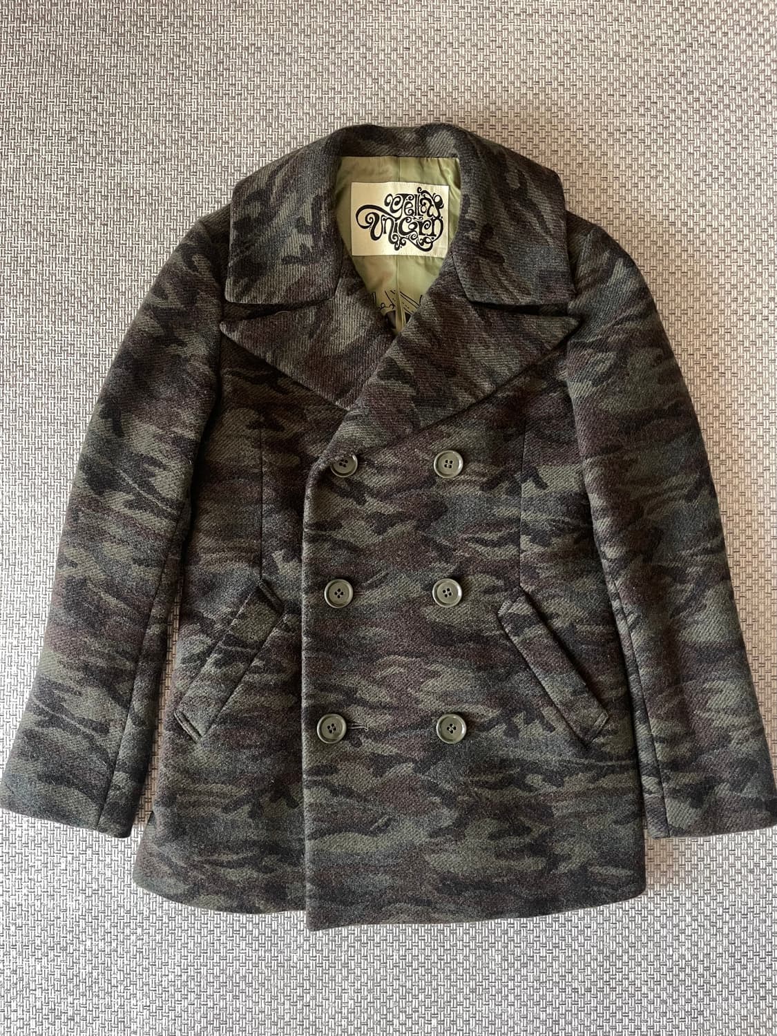 Yellow unicorn 카모플라쥬 숏 피코트 자켓 상품이미지1