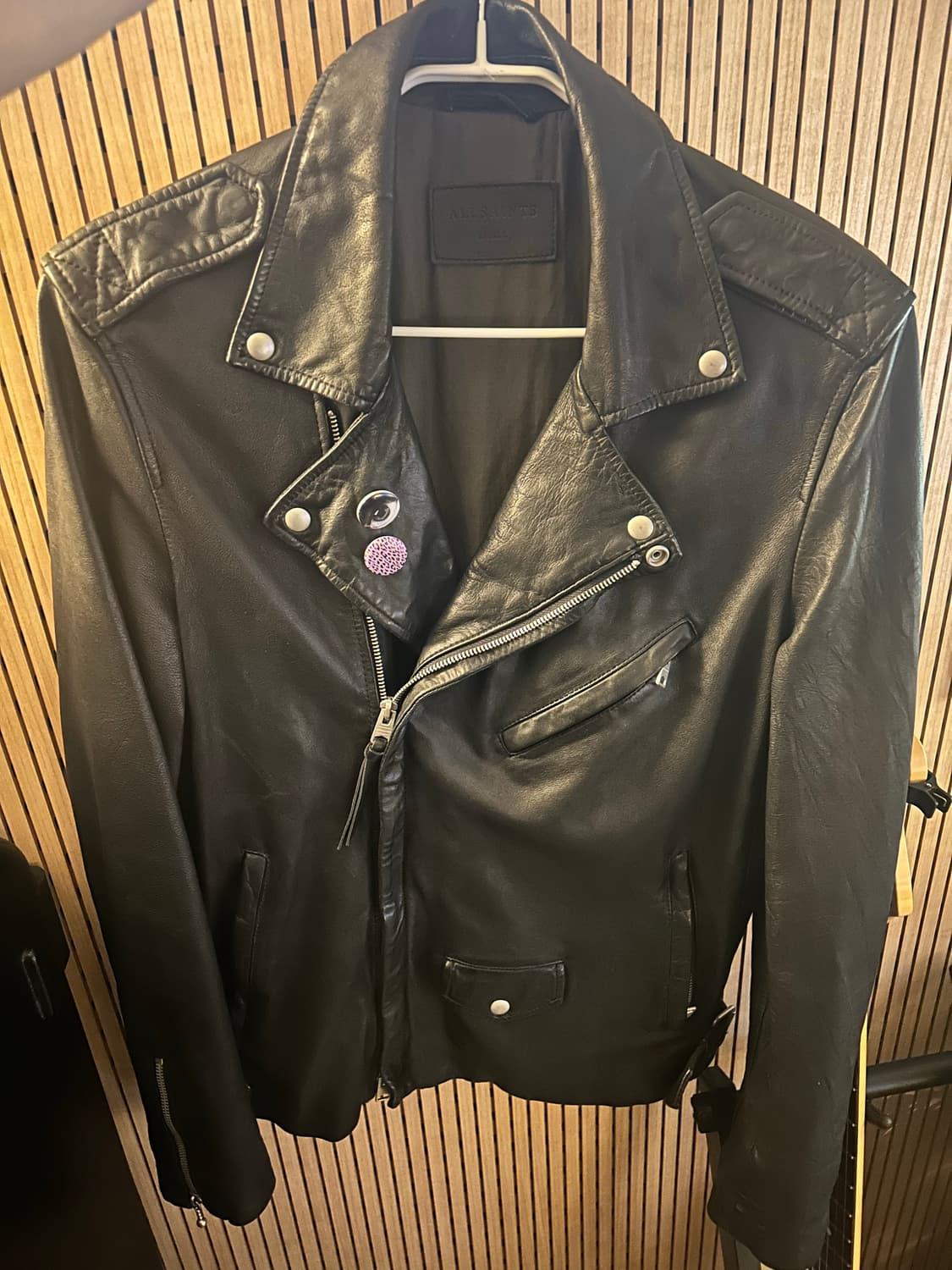 올세인츠 램레더 재킷 s 상품이미지1