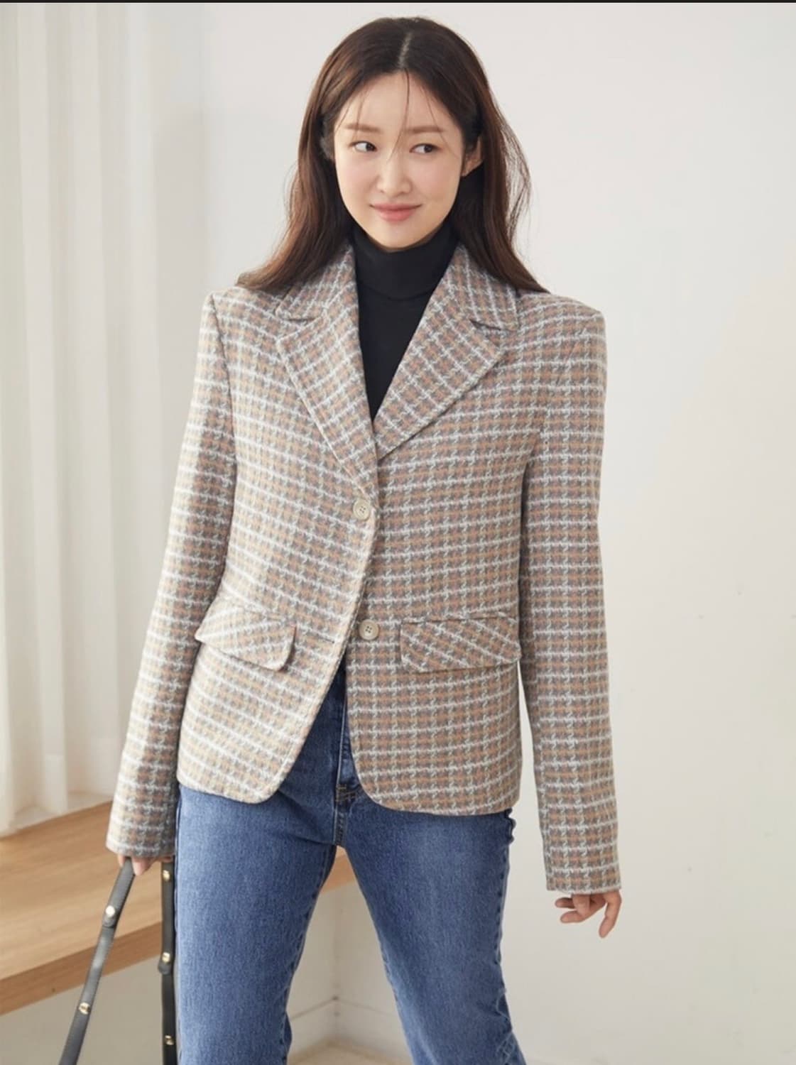 시티브리즈 울 체크 자켓 상품이미지1