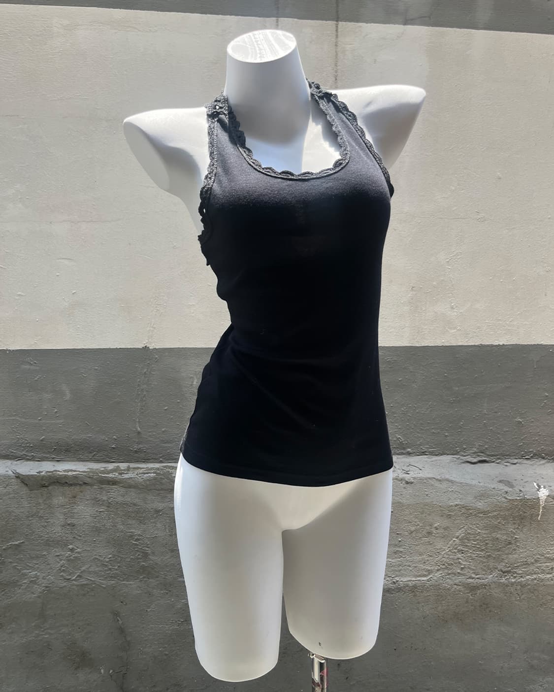 Boho Crochet Back Halter Top 상품이미지1