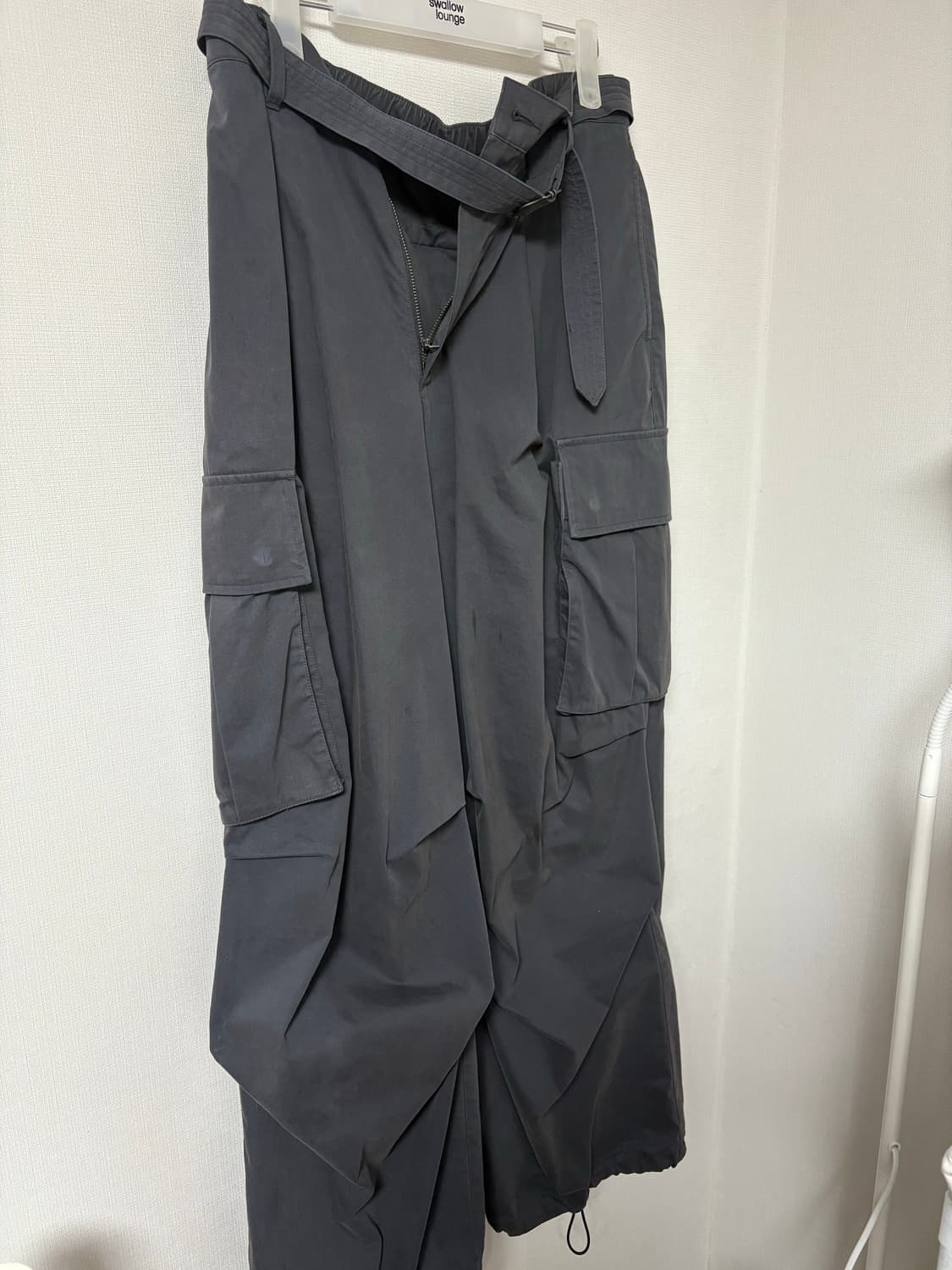어나더오피스 23ss 파라슈트 팬츠 차콜그레이 3 상품이미지1