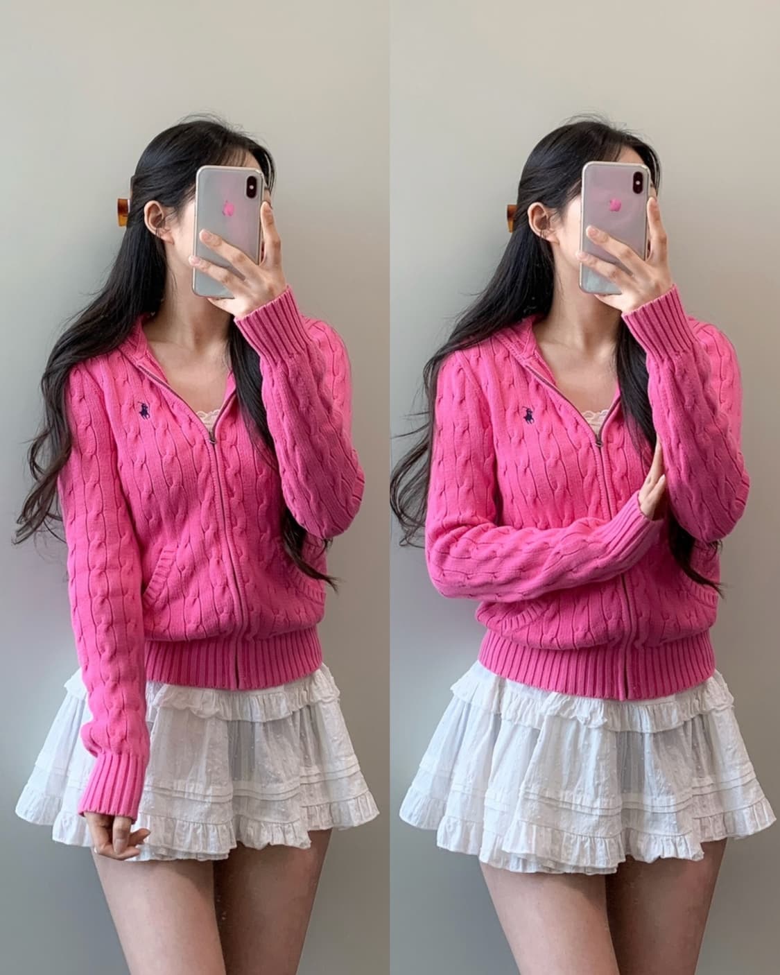 폴로 니트 후드집업 상품이미지1