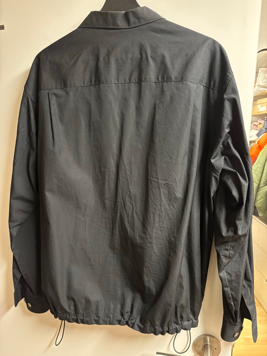 [M] 유니클로 질샌더 +J 오버사이즈 더블포켓셔츠 블랙 상품이미지2