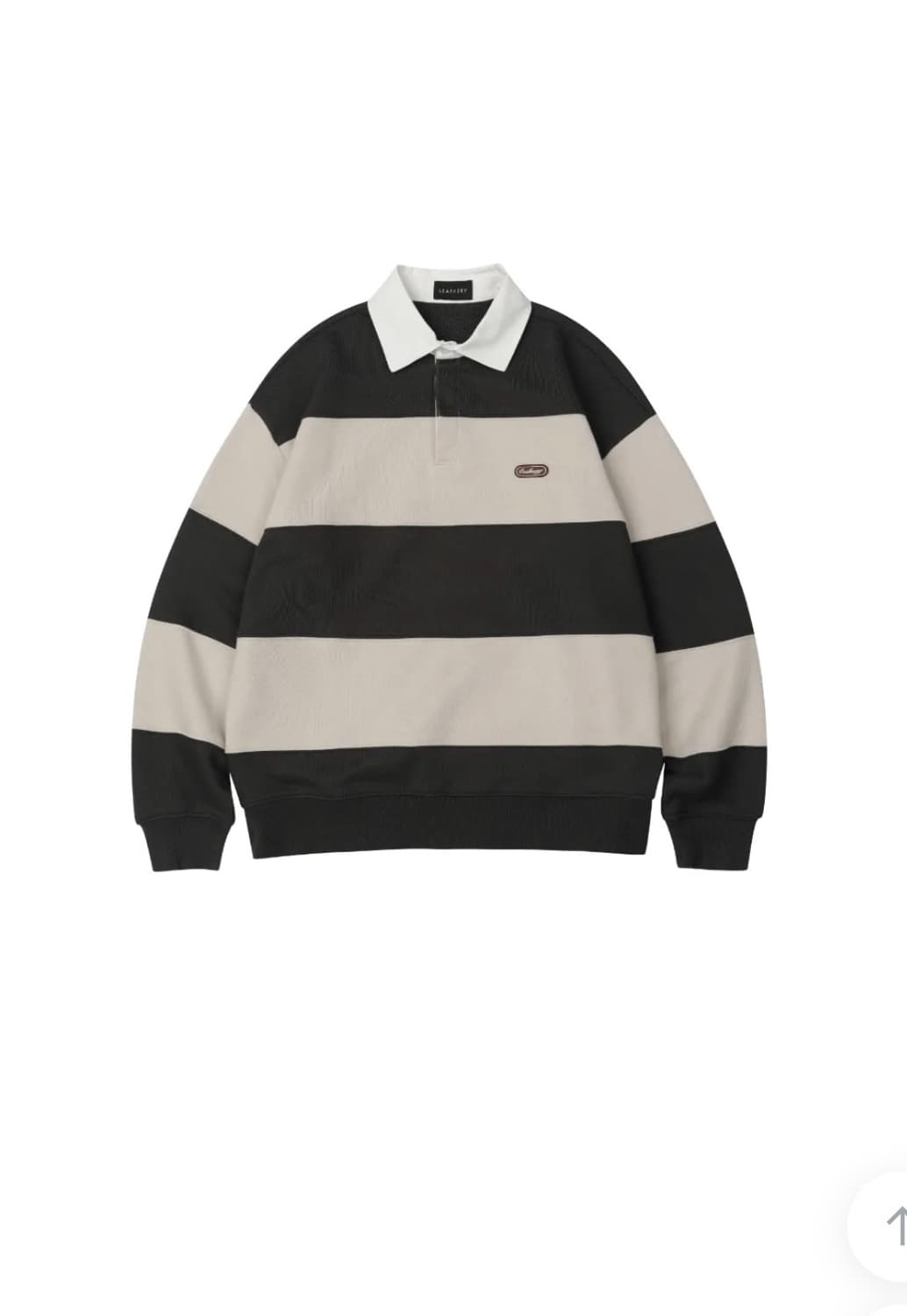 레더리 럭비 스트라이프 맨투맨 챠콜 상품이미지3